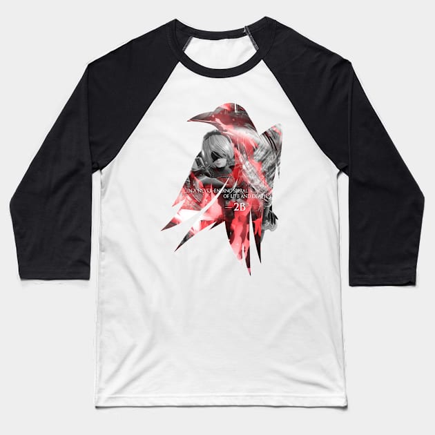 Raven's cloak Yorha 2B thoughts Baseball T-Shirt by stingi